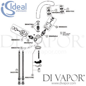 Ideal Standard Duro Sink Mixer Kitchen Tap Spare Parts - IDL DV 213